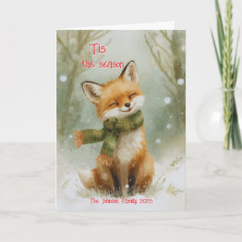 Tarjeta de vacaciones de Woodland Fox