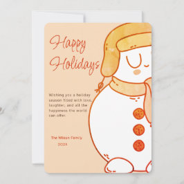 Tarjeta de vacaciones del Abrazo de Invierno