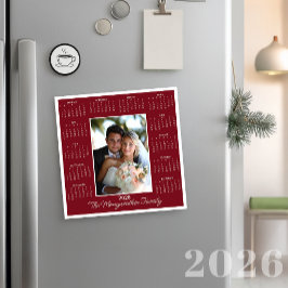 Tarjeta de vacaciones del calendario magnético de