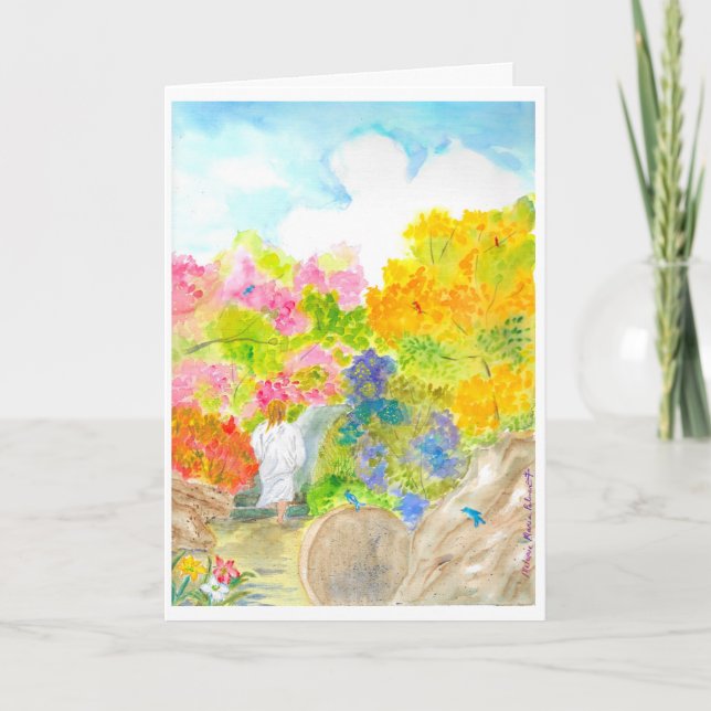 Tarjeta de vacaciones del día de la resurrección (Anverso)