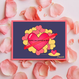 Tarjeta de vacaciones del Día de San Valentín de P
