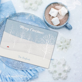 Tarjeta de vacaciones del Día del Navidad Forestal