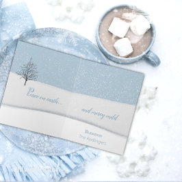 Tarjeta de vacaciones del Día del Navidad Forestal