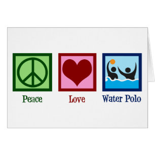 Tarjeta de vacaciones del equipo de waterpolo Paz