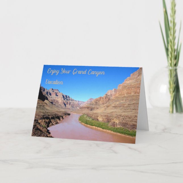 Tarjeta de vacaciones del Gran Cañón con imagen (Anverso)