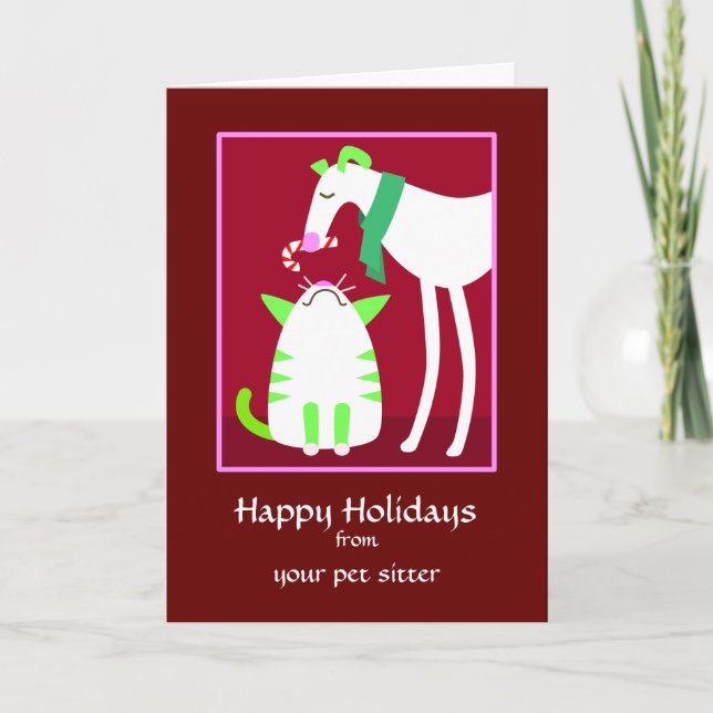 Tarjeta de vacaciones del mascota (Anverso)