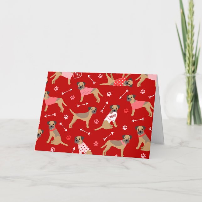 Tarjeta de vacaciones del patrón de San Valentín d (Anverso)