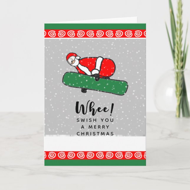 Tarjeta de vacaciones divertida para Navidades (Anverso)