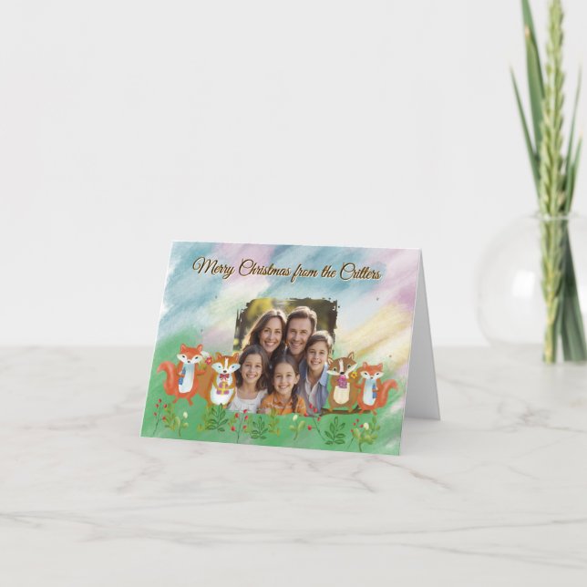 Tarjeta de vacaciones doblada (Anverso)