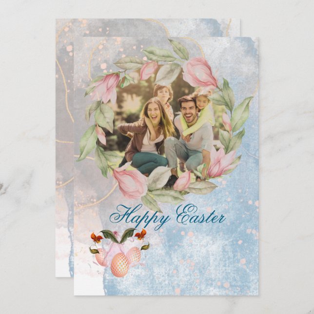 Tarjeta de vacaciones doblada  (Anverso / Reverso)