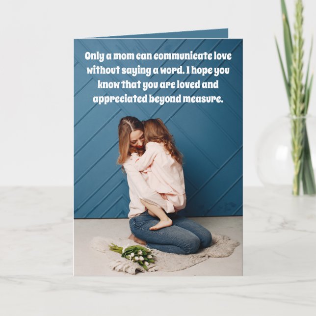 Tarjeta de vacaciones doblada con mensaje sincero  (Anverso)