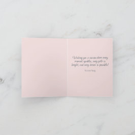 Tarjeta de vacaciones doblada de Vanagon rosa