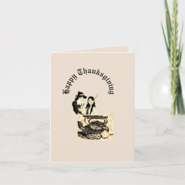 Tarjeta de vacaciones doblada : Feliz Día de Acció