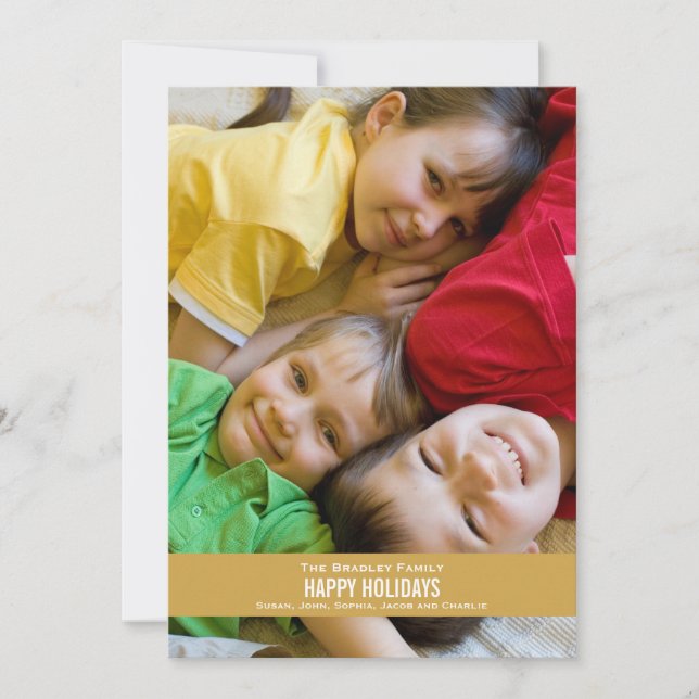 Tarjeta de vacaciones dorada (Anverso)