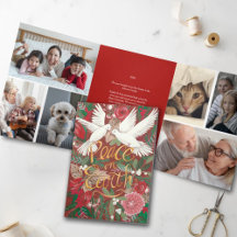 Tarjeta de vacaciones Dove Peace on Earth Navidade