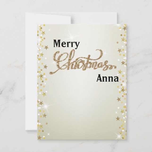 Tarjeta de vacaciones dulce, perfecto, Navidad (Anverso)