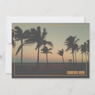 Tarjeta de vacaciones editable Hollywood Beach Sun