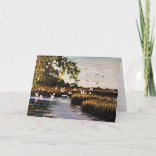 Tarjeta de vacaciones Egrets