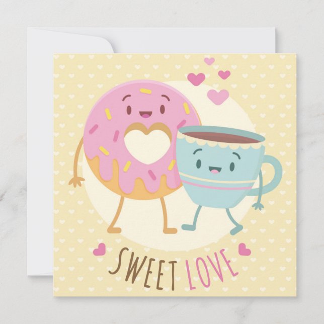 Tarjeta de vacaciones El día de San Valentín Cuta (Anverso)