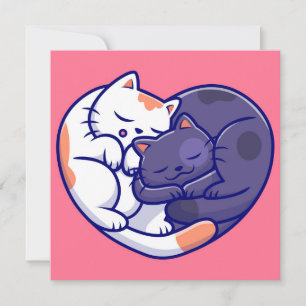 Tarjeta de vacaciones El día de San Valentín Cuta