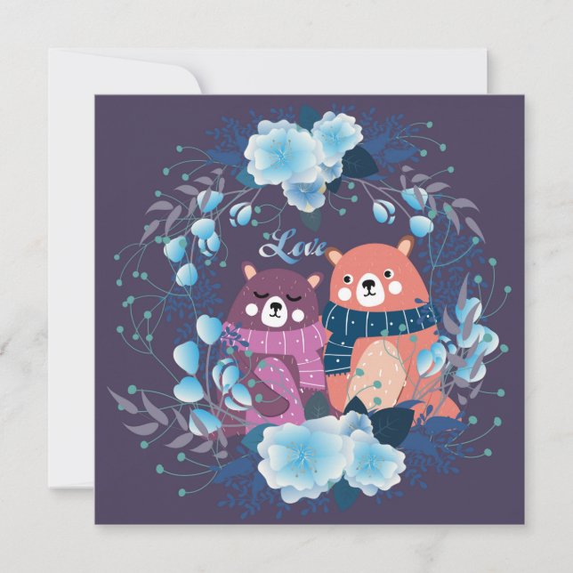 Tarjeta de vacaciones El día de San Valentín Cuta (Anverso)