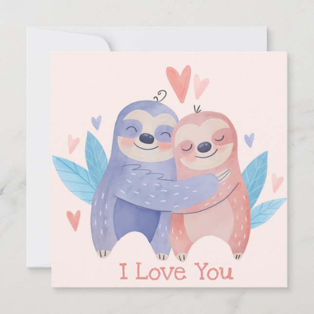 Tarjeta de vacaciones El día de San Valentín Cuta (Anverso)