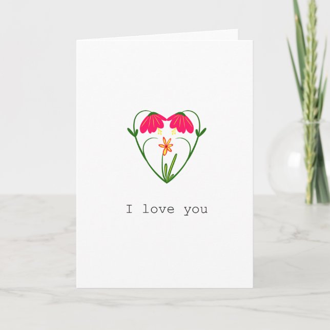 Tarjeta de vacaciones El día de San Valentín de fl (Anverso)