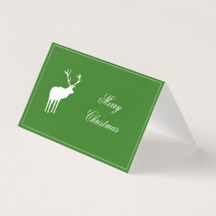 Tarjeta de vacaciones elegante para renos verdes