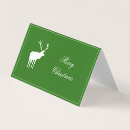 Tarjeta de vacaciones elegante para renos verdes