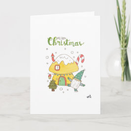 Tarjeta de vacaciones Elf House para navidades 8 N