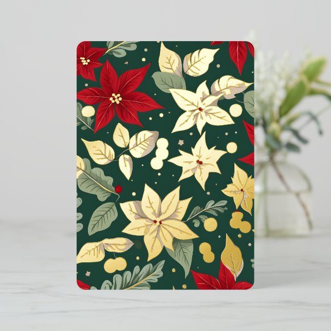 Tarjeta de vacaciones encantada de Relieve metaliz (Anverso de pie)