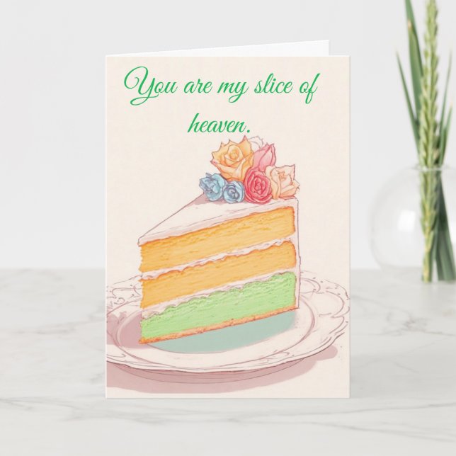 Tarjeta de vacaciones Eres mi trozo de cielo (Anverso)