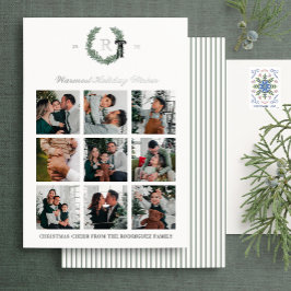 Tarjeta de vacaciones Escudo de guirnaldas de mono