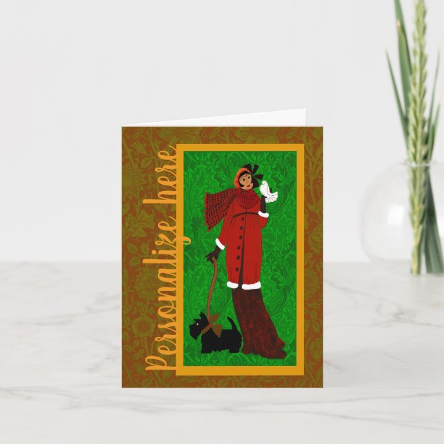 Tarjeta de vacaciones estilo Art Nouveau para Navi (Anverso)