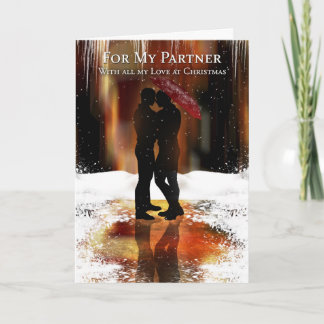 Tarjeta de vacaciones estilo Partner con pareja ga