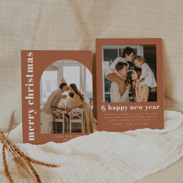 Tarjeta de vacaciones familiar de fotografía Boho  (Subido por el creador)