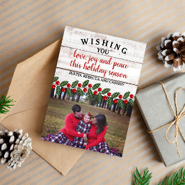 Tarjeta de vacaciones familiar de Navidades de cha