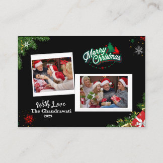 Tarjeta de vacaciones familiar, ¡Feliz Navidad!
