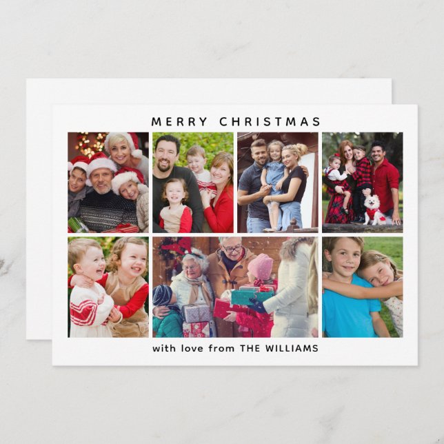 Tarjeta de vacaciones familiar personalizada de se (Anverso / Reverso)