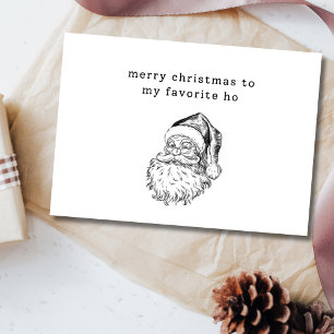 Tarjeta de vacaciones favorita de Santa divertidís