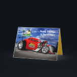 Tarjeta de vacaciones felices de Hot Rodder<br><div class="desc">Un Hot Rod En Esta Tarjeta Sirve Para Enviar Saludos De Vacaciones En Guay ! Personalizar Los Mensajes Para Ese Toque Personal !</div>