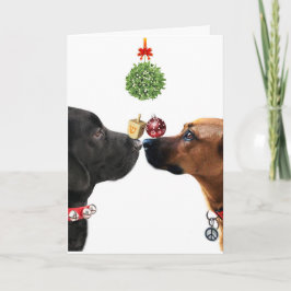 Tarjeta de vacaciones felices de Lucky Dogs