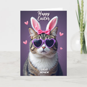 Tarjeta de vacaciones felina festiva