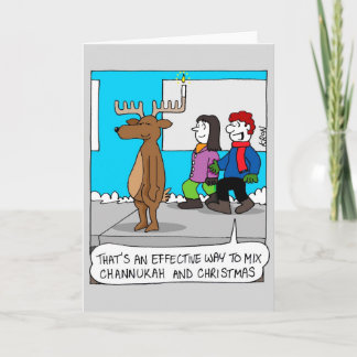 Tarjeta de vacaciones feliz - Channukah y Navidade