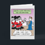 Tarjeta de vacaciones feliz - Chrismukkah Santa Cl<br><div class="desc">Envíe sus deseos Happy Channukah y Navidades a la familia,  amigos y colegas con un personalizado de Kronicles de John Kron.</div>