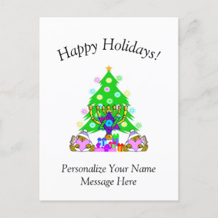 Tarjeta de vacaciones feliz de interfe