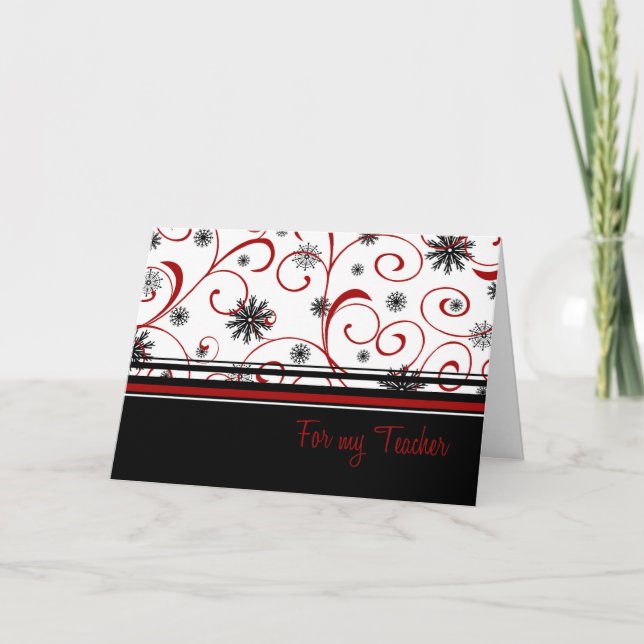 Tarjeta de vacaciones feliz para profesor de copas (Anverso)