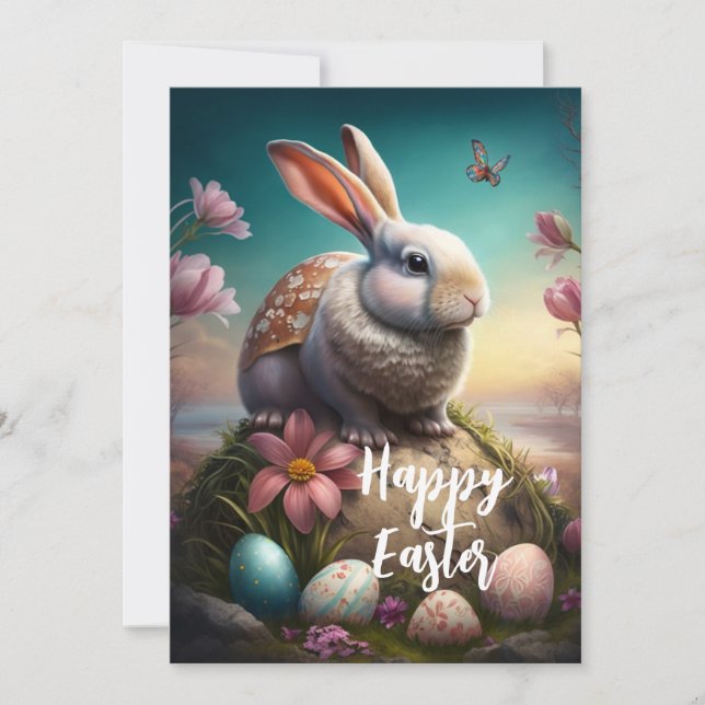 Tarjeta de vacaciones Feliz Pascua (Anverso)