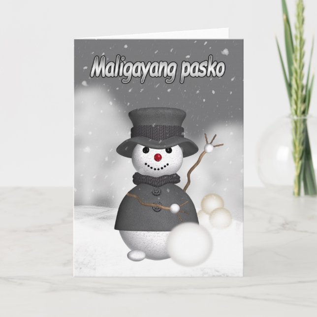 Tarjeta de vacaciones filipina con una moderna y e (Anverso)