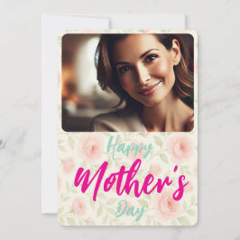 Tarjeta de vacaciones floral de regalo del Día de